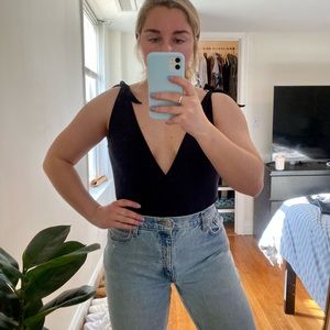 Aritzia Tie Shoulder Bodysuit